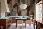 Modern Forms wall mural by Rebel Walls in Blue, styled room
