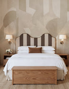 Modern Forms wall mural by Rebel Walls in Beige, styled room