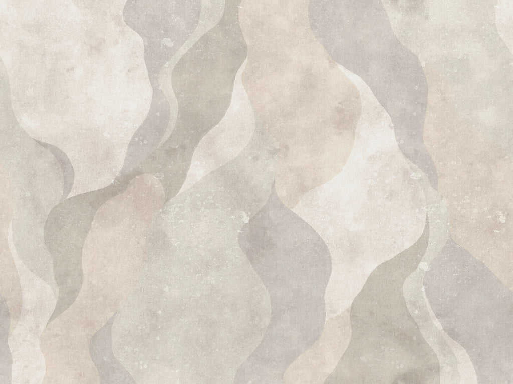 Flowing Forms wall mural by Rebel Walls in Beige, flat swatch