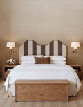 Gradient wall mural by Rebel Walls in Beige, styled room