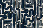 Drape Brush wall mural by Rebel Walls in Blue – Dark Blue, flat swatch