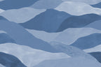 Misty Peaks wall mural by Rebel Walls in Blue, flat swatch