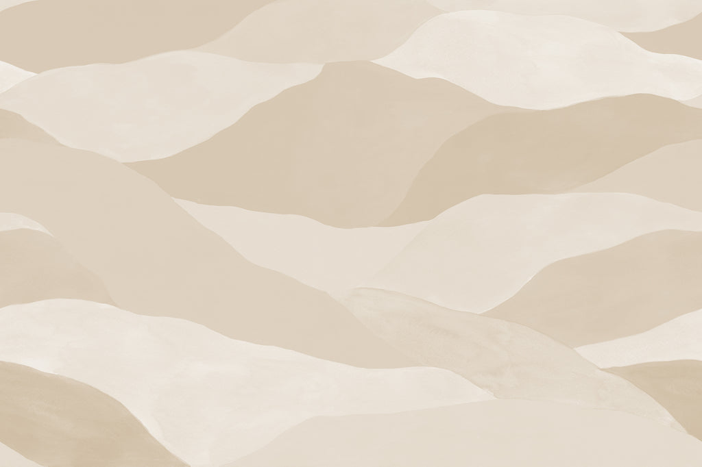Misty Peaks wall mural by Rebel Walls in Peach, flat swatch