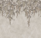 Whispers Wisteria wall mural by Rebel Walls in Grey, flat swatch