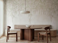 Whispers Wisteria wall mural by Rebel Walls in Beige, styled room