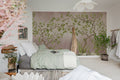 Forest of Dreams wall mural by Rebel Walls in Pink, styled room