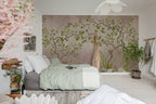 Forest of Dreams wall mural by Rebel Walls in Pink, styled room