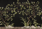 Forest of Dreams wall mural by Rebel Walls in Black, flat swatch