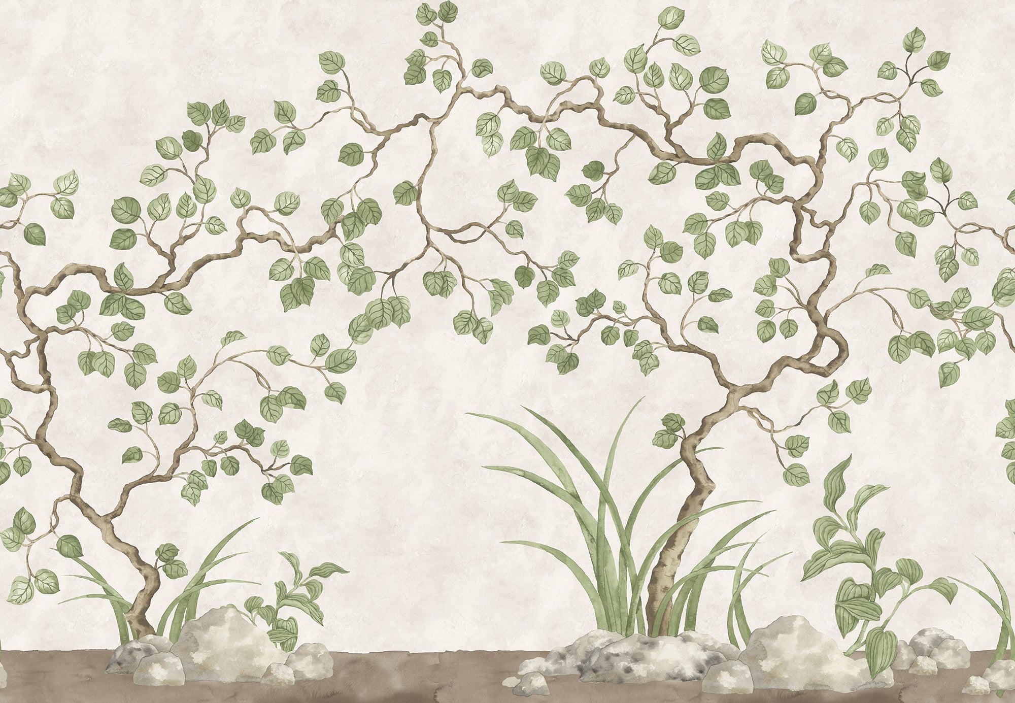 Forest of Dreams wall mural by Rebel Walls in Beige, flat swatch