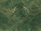 Opulence Storm wall mural by Rebel Walls in Green, flat swatch
