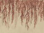 Whispers of Bamboo wall mural by Rebel Walls in Red, flat swatch