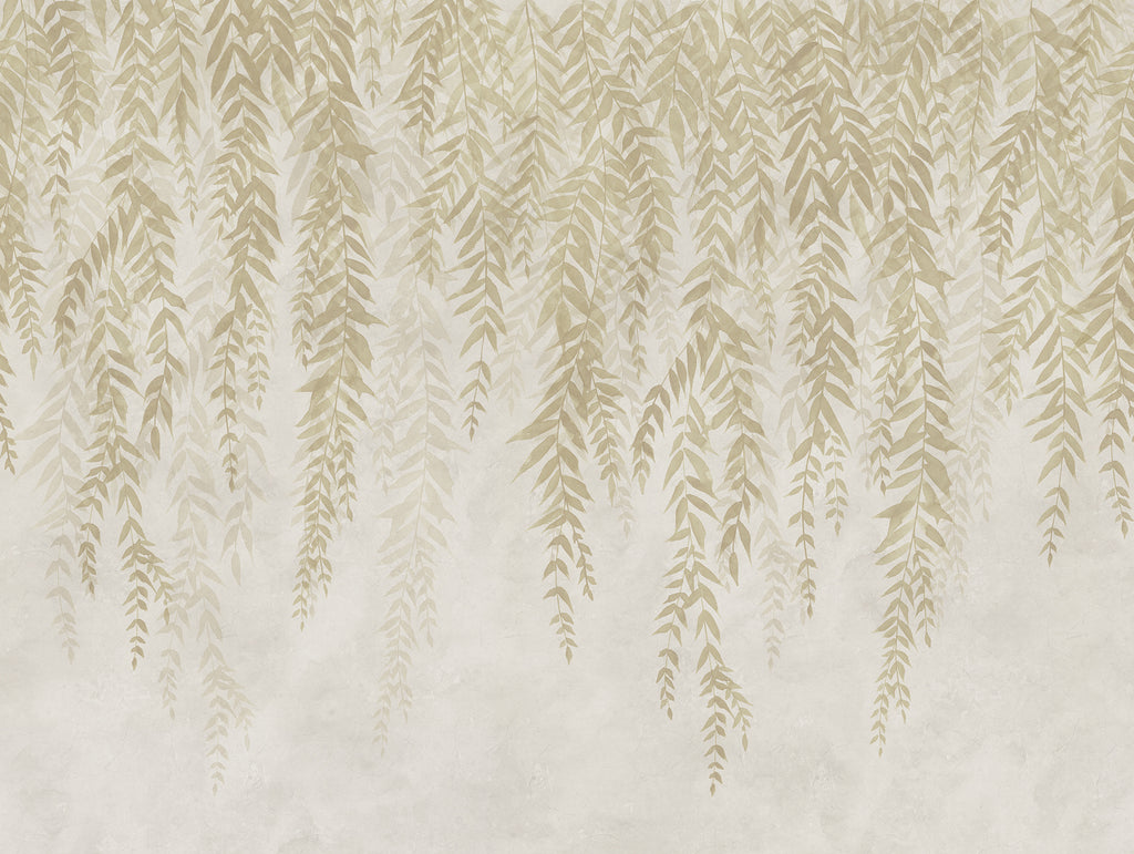 Whispers of Bamboo wall mural by Rebel Walls in Beige, flat swatch