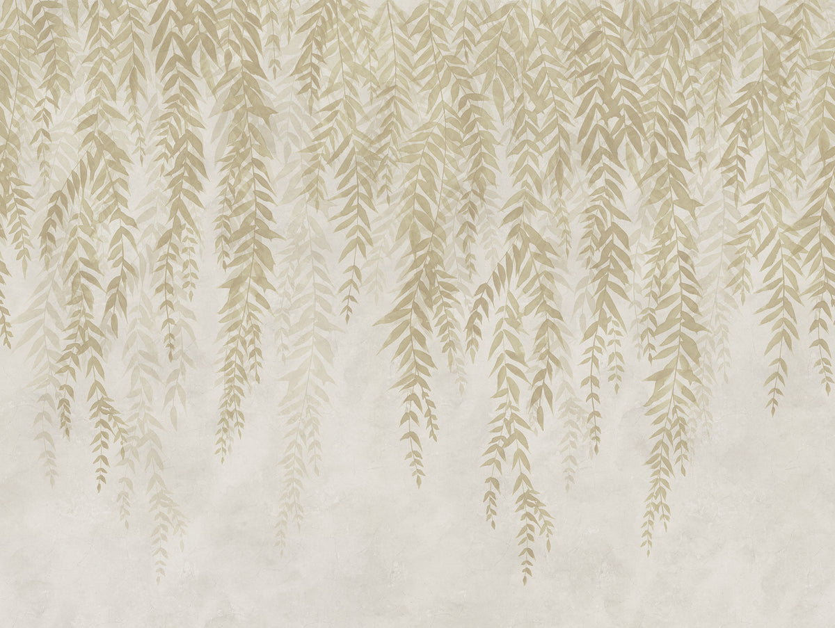 Whispers of Bamboo wall mural by Rebel Walls in Beige, flat swatch