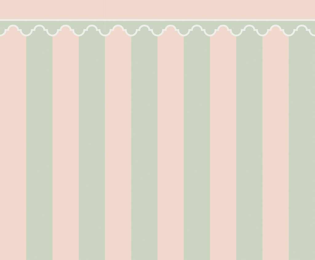 Stripe Chateau wall mural by Rebel Walls in Pastel, flat swatch