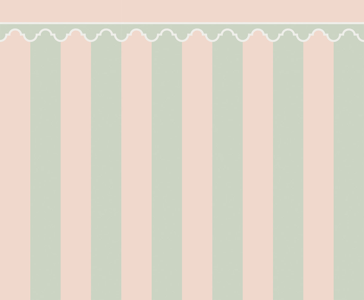 Stripe Chateau wall mural by Rebel Walls in Pastel, flat swatch