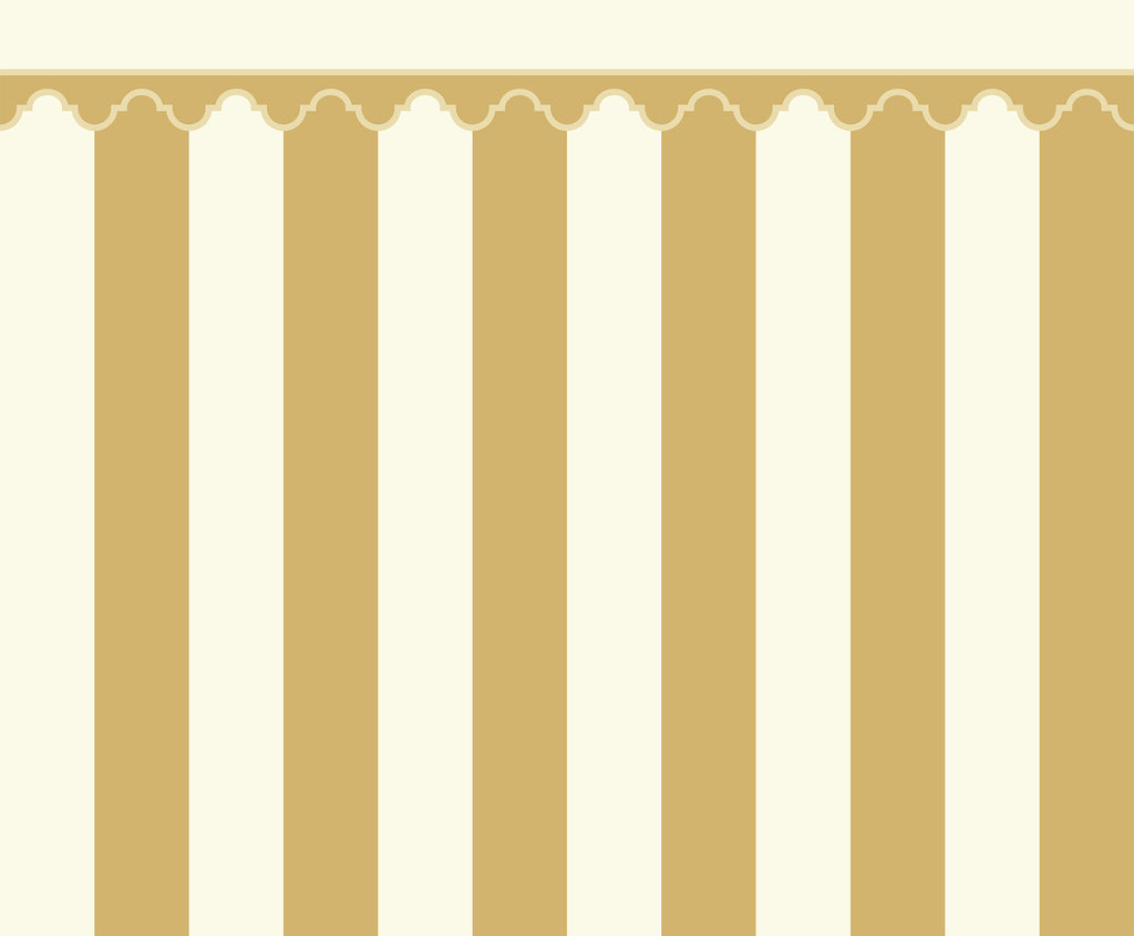 Stripe Chateau wall mural by Rebel Walls in Yellow, flat swatch