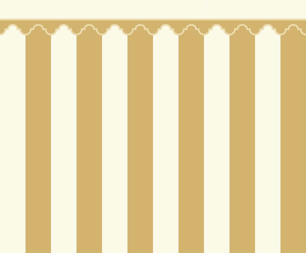 Stripe Chateau wall mural by Rebel Walls in Yellow, flat swatch