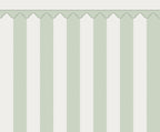 Stripe Chateau wall mural by Rebel Walls in Green, flat swatch