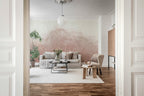 Abstract Watercolor wall mural by Rebel Walls in Pink, styled room