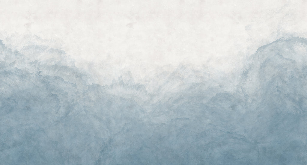 Abstract Watercolor wall mural by Rebel Walls in Blue, flat swatch