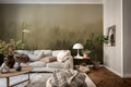 Cloudy Forest wall mural by Rebel Walls in Brown, styled room