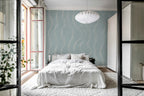 Ribbon Stripe wall mural by Rebel Walls in Blue – Light Blue, styled room