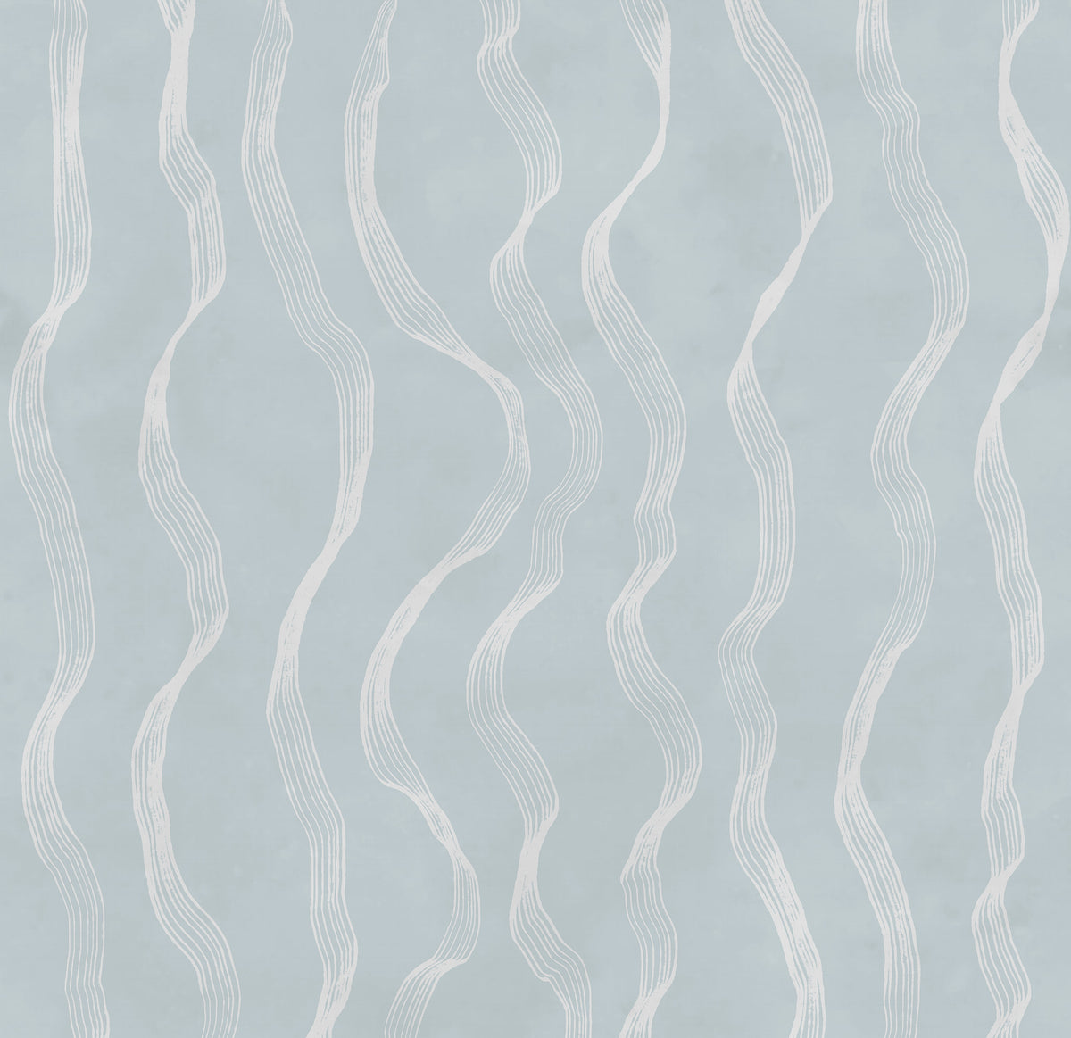 Ribbon Stripe wall mural by Rebel Walls in Light Blue, flat swatch
