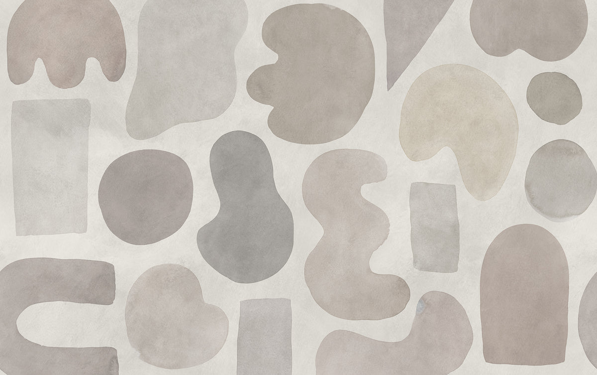 Watercolor Shapes wall mural by Rebel Walls in Beige, flat swatch