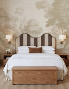 Etching Park wall mural by Rebel Walls in Beige, styled room