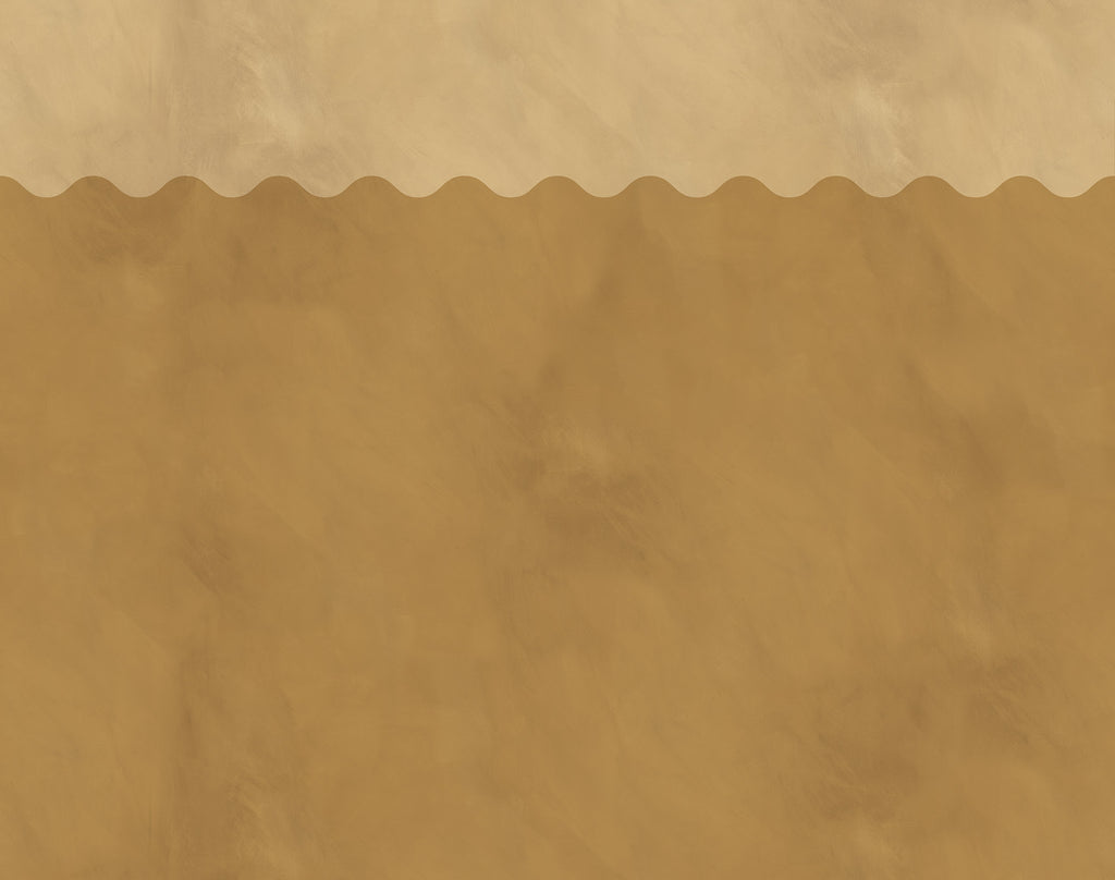 Wave Border wall mural by Rebel Walls in Yellow, flat swatch