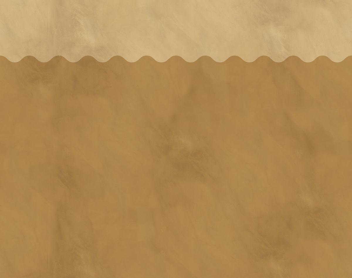 Wave Border wall mural by Rebel Walls in Yellow, flat swatch