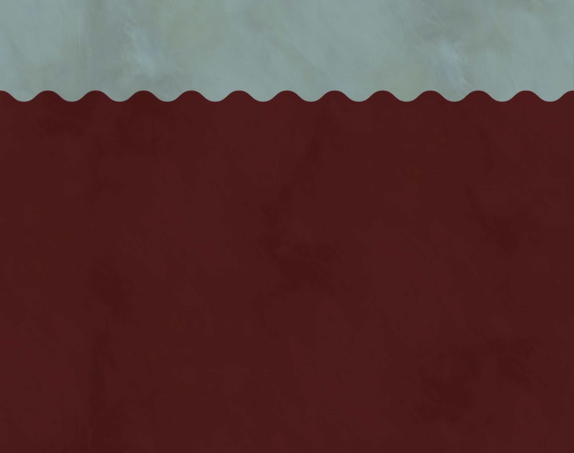 Wave Border wall mural by Rebel Walls in Red – Burgundy, flat swatch