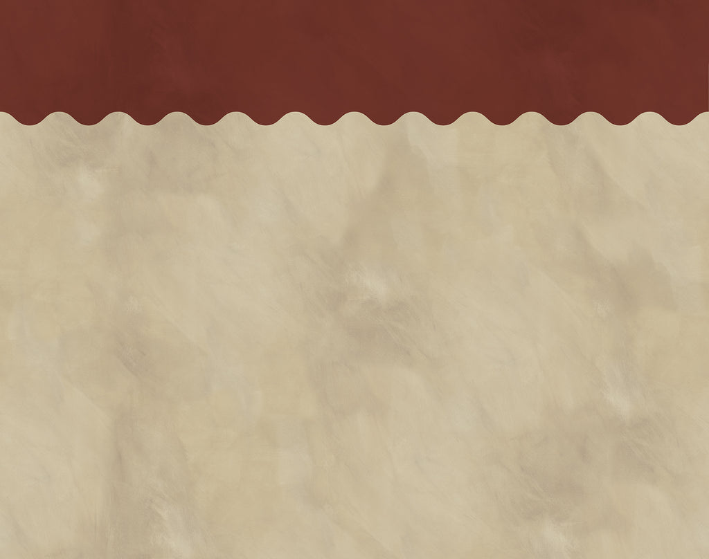 Wave Border wall mural by Rebel Walls in Brown, flat swatch