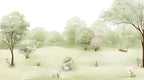 The Garden wall mural by Rebel Walls in Green, flat swatch