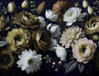 Bouquet in Bloom wall mural by Rebel Walls in Yellow, flat swatch