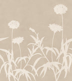 Floral Silhouette wall mural by Rebel Walls in Beige, flat swatch