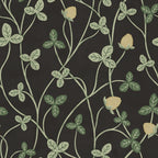 Clover Bloom wall mural by Rebel Walls in Black, flat swatch