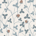 Clover Bloom wall mural by Rebel Walls in Blue, flat swatch