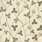 Clover Bloom wall mural by Rebel Walls in Sage Green, flat swatch