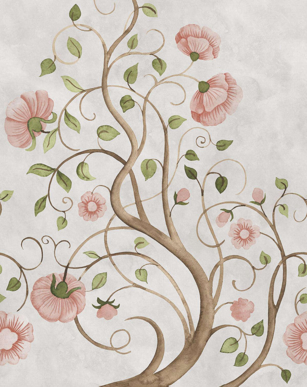 Big Poem wall mural by Rebel Walls in Pink, flat swatch