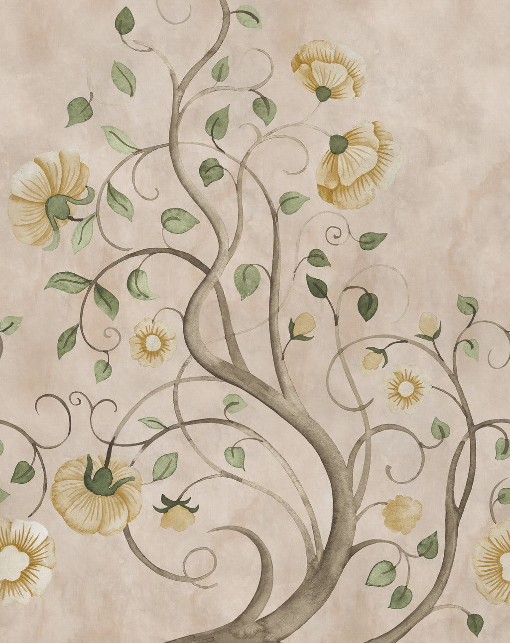 Big Poem wall mural by Rebel Walls in Beige, flat swatch
