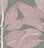 Ruby Lines wall mural by Rebel Walls in Green, flat swatch