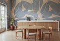 Ruby Lines wall mural by Rebel Walls in Pink, styled room