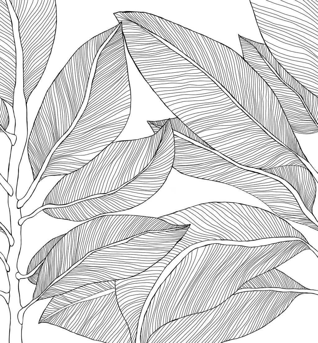 Ruby Lines wall mural by Rebel Walls in Black, flat swatch