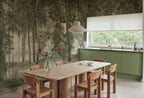 Lovers Forest wall mural by Rebel Walls in Green, styled room – styled in a room setting, view 2