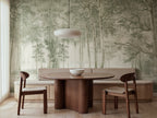 Lovers Forest wall mural by Rebel Walls in Green – Light Green, styled room