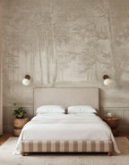 Lovers Forest wall mural by Rebel Walls in Beige, styled room