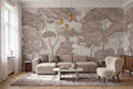 Tree Parade wall mural by Rebel Walls in Beige, styled room
