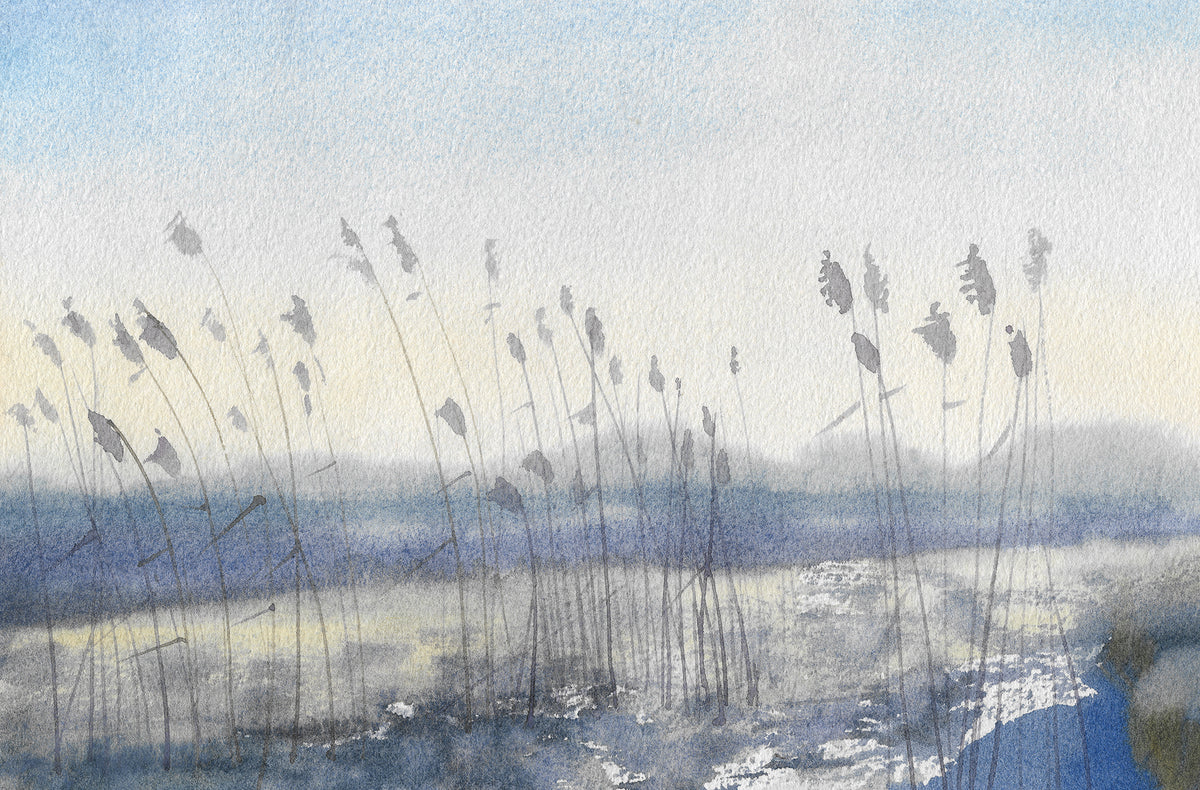 Sea View wall mural by Rebel Walls in Blue, flat swatch
