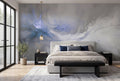 Aqua Flow wall mural by Rebel Walls in Blue, styled room